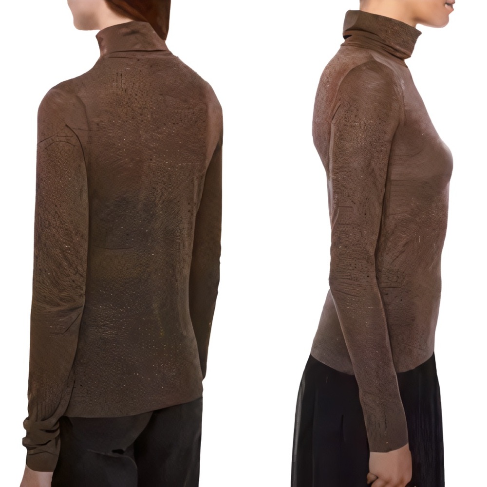 All Saints | Esme Shimmer Long Sleeve Roll Neck